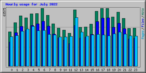 Hourly usage for July 2022