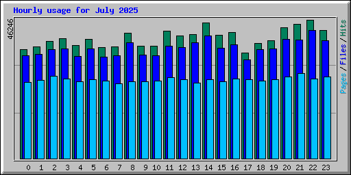 Hourly usage for July 2025