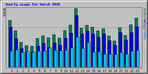 Hourly usage for March 2026